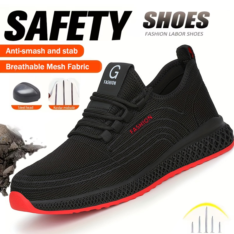 Work Boot Steel Toe - Anti-Smash, lekbestendige, onverwoestbare mijnwerkerslaarzen, veiligheidsschoenen met