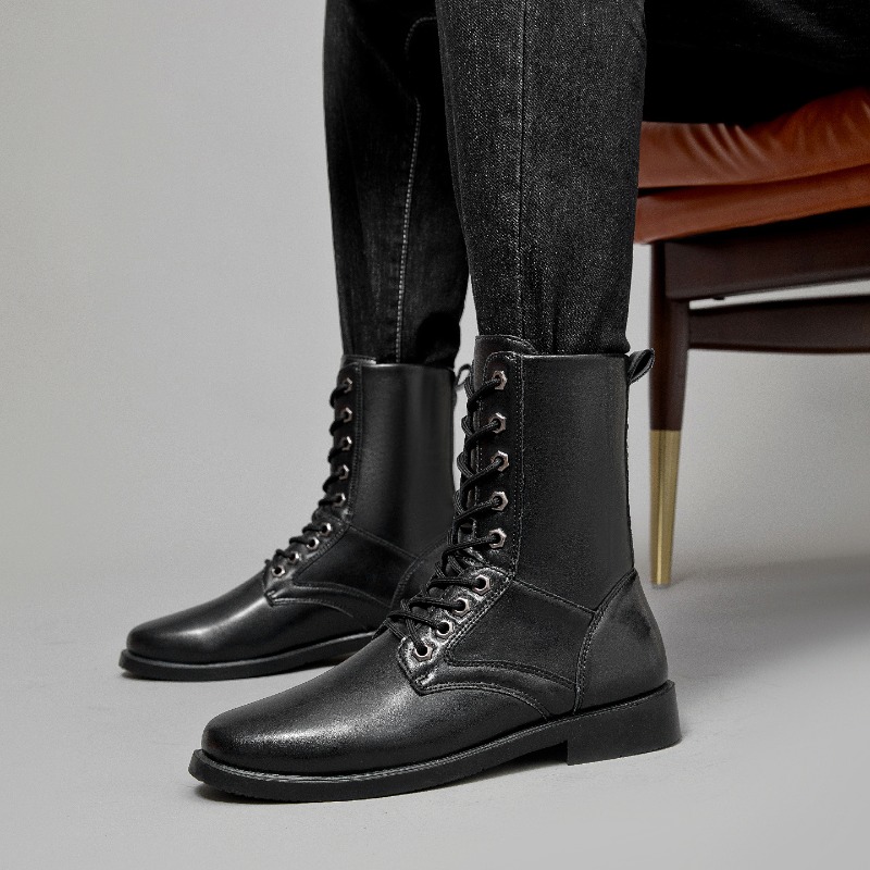Men'S Shoes For Work - Hoge leren laarzen Outdoor tactische gevechtslaarzen