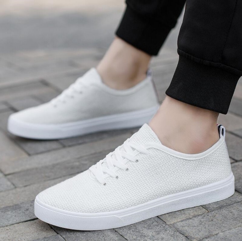 Men Shoes Runners - Canvasademende Mesh Herenschoenen Trendy Lichtgewicht Walking