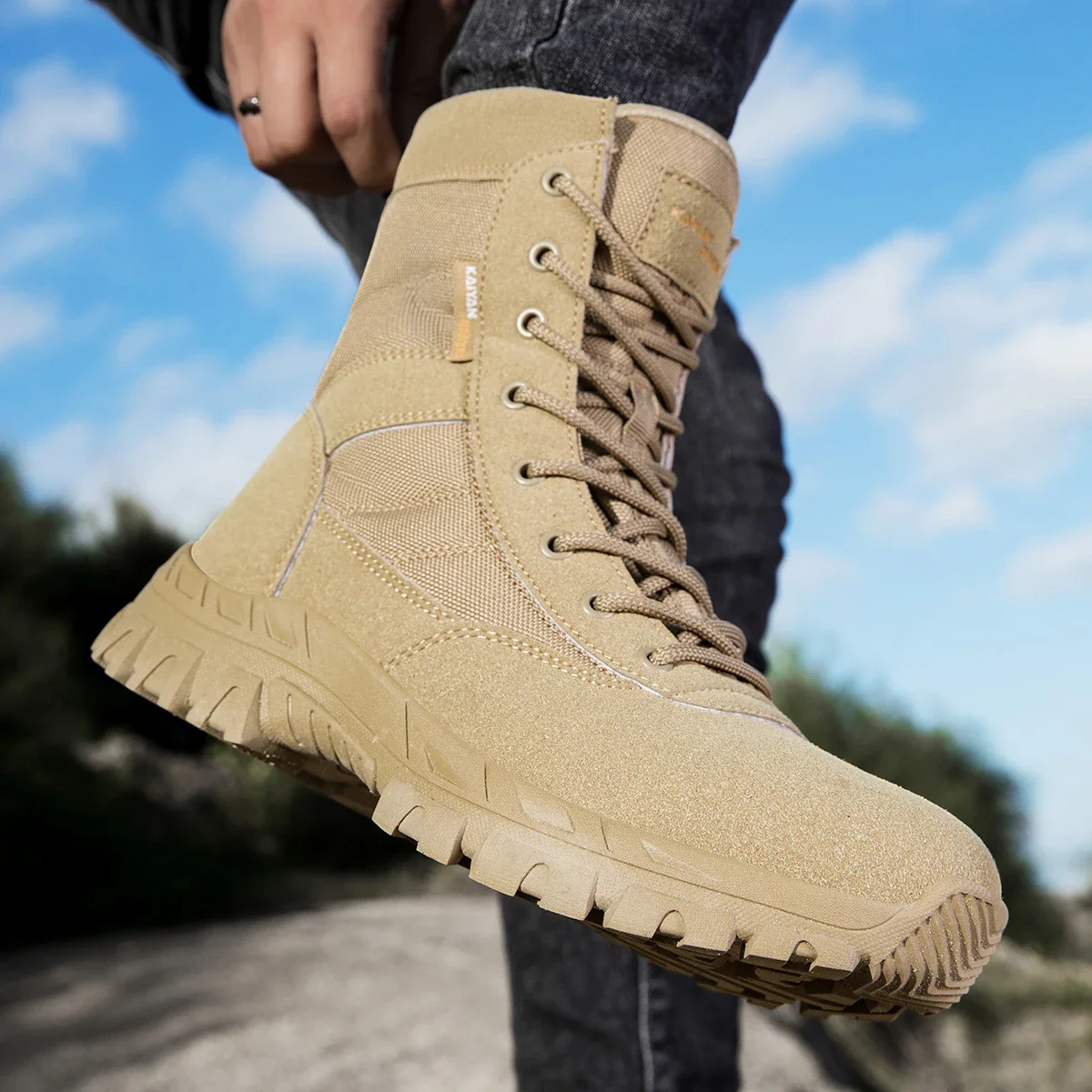 Men'S Shoes For Work - Outdoor-wandelschoenen voor heren Hoge leren laarzen