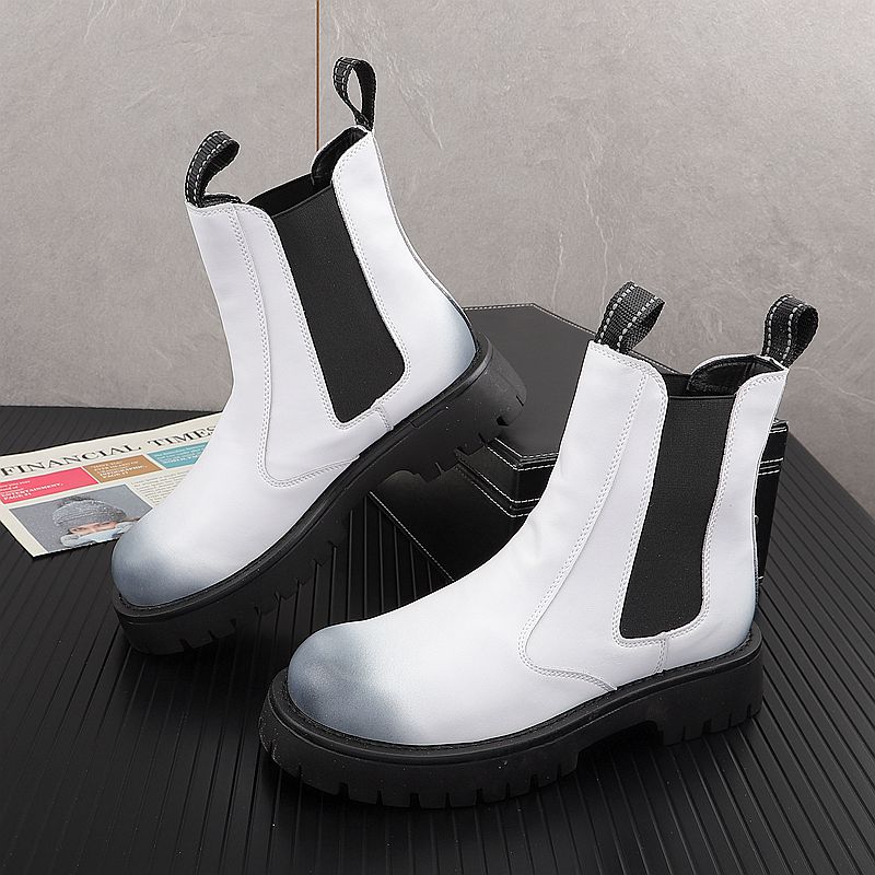 Men Shoes Black - Heren Luxe Mode Echt Lederen Laarzen