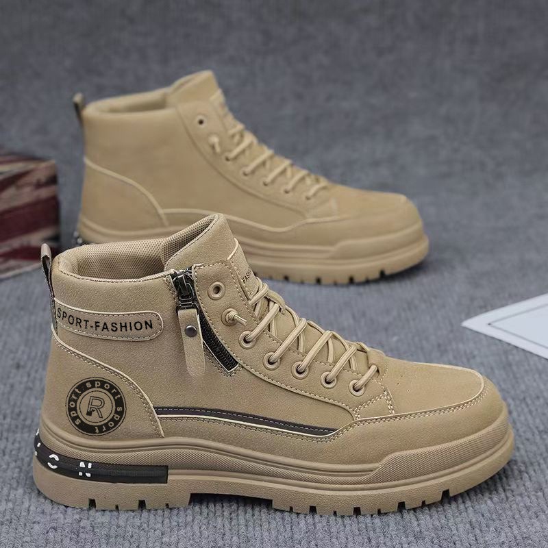Men'S Shoes For Work - Mannen Retro Hoge Top Werklaarzen Herfst