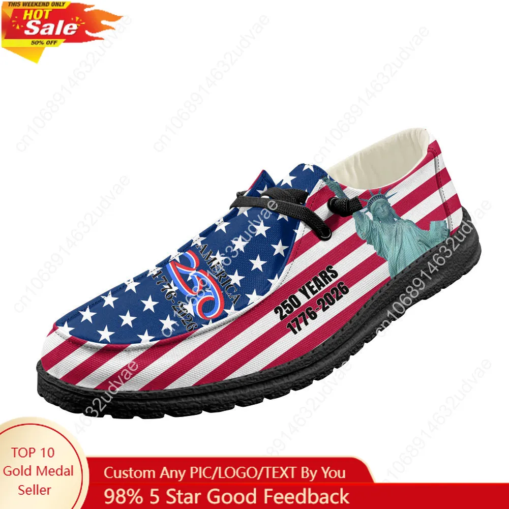 Men Shoes Black - Amerika 250e verjaardag 1776-2026 Loafers Heren
