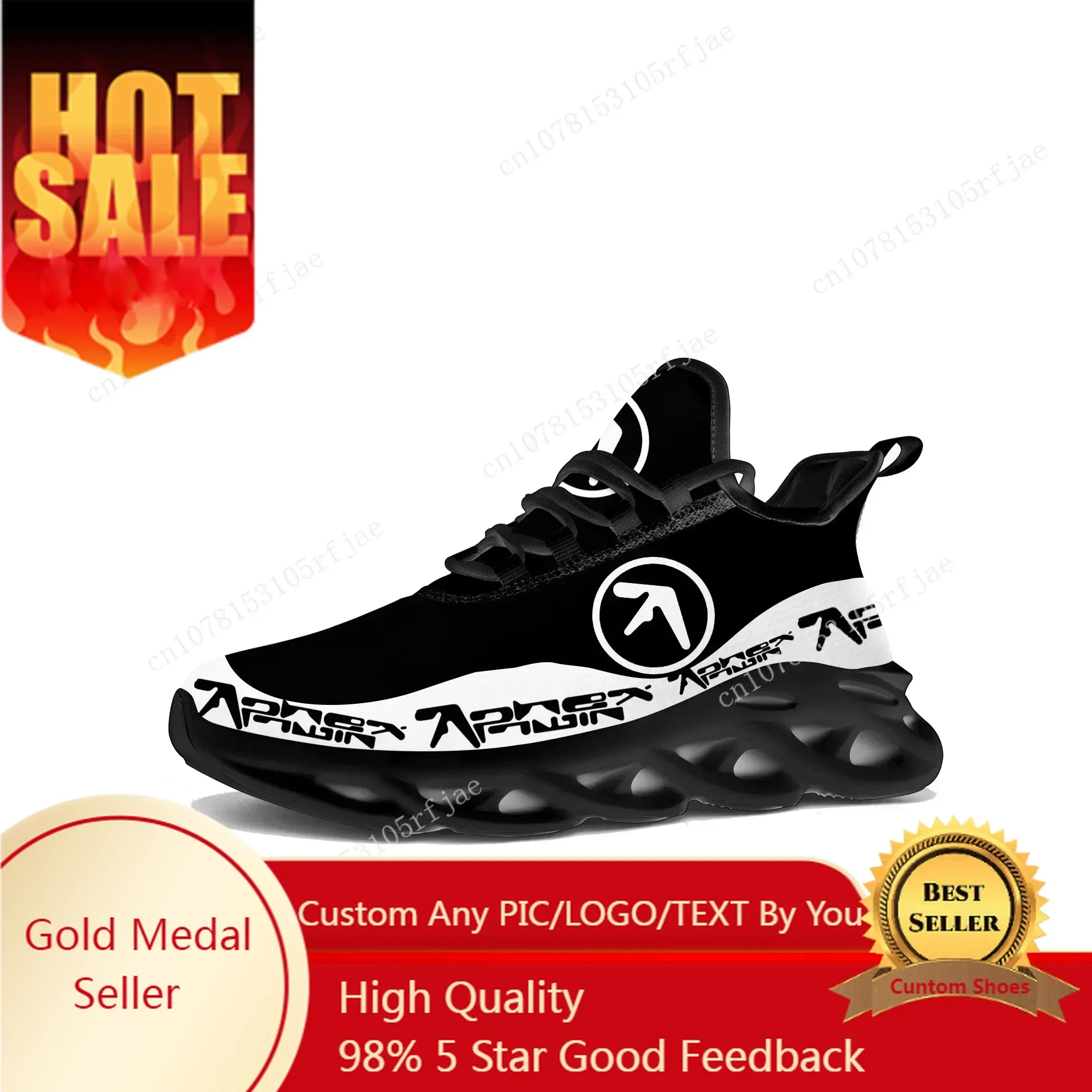 Men Shoes Black - Aphex Twin Flats Sneakers Heren Dames