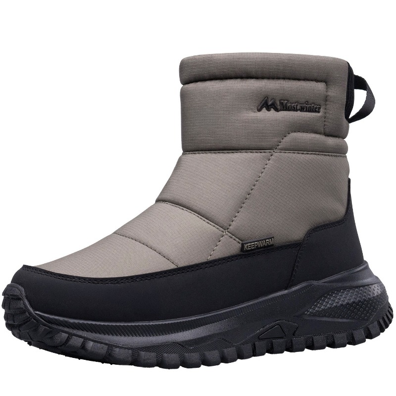 Men'S Shoes Zipper - Herenlaarzen Warme sneeuwlaarzen Waterdichte antislip winterschoenen