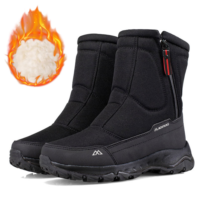 Men'S Shoes Zipper - Winterwaterdichte geïsoleerde schaal voor heren, warme