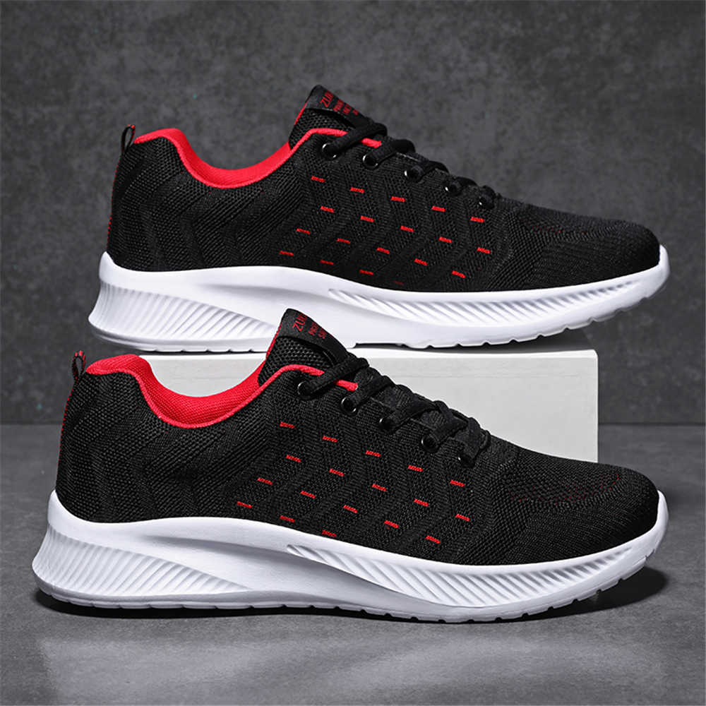 Men Shoes Runners - Black Mash Casual Sneakers Heren Geweven