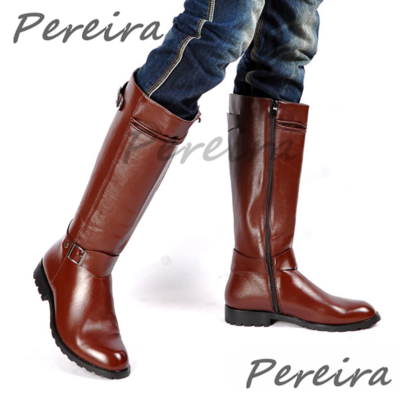 Herfst Winter Retro Knie Hoge  - Men'S Shoes Zipper recensie en prijs