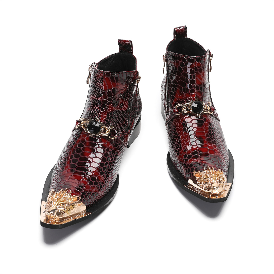 Modieuze metalen spitse neus e - Men'S Shoes Zipper recensie en prijs