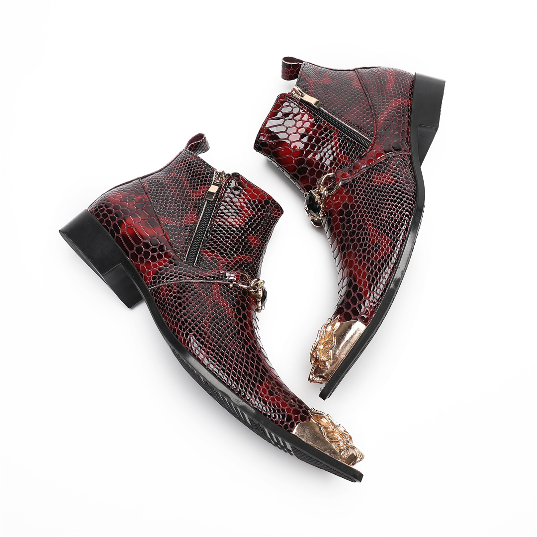 Modieuze metalen spitse neus e - Men'S Shoes Zipper recensie en prijs