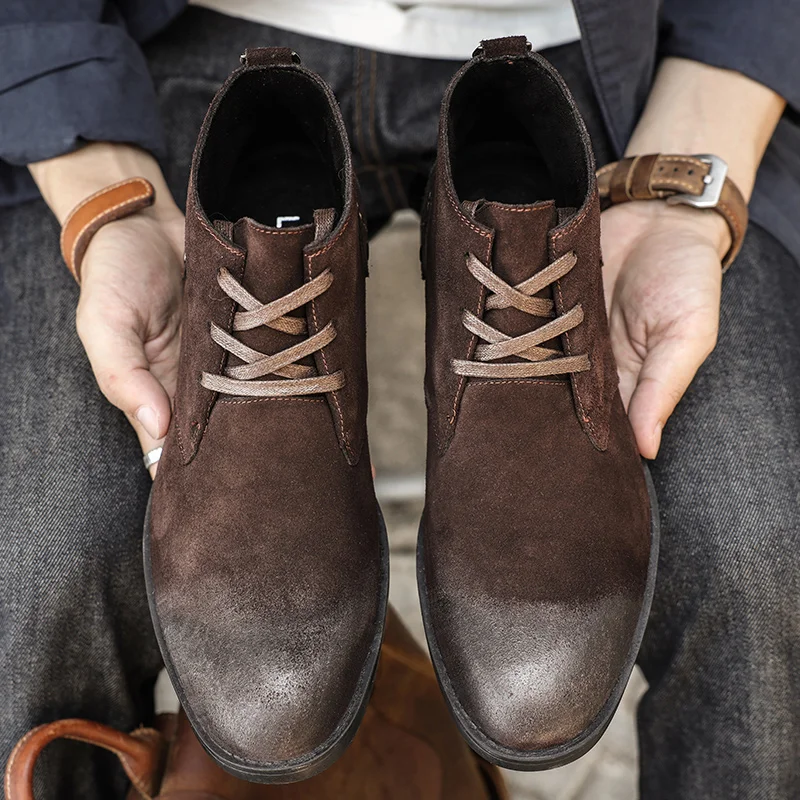 Nieuwe Koe Suede Enkellaarsjes - Men'S Shoes Zipper recensie en prijs
