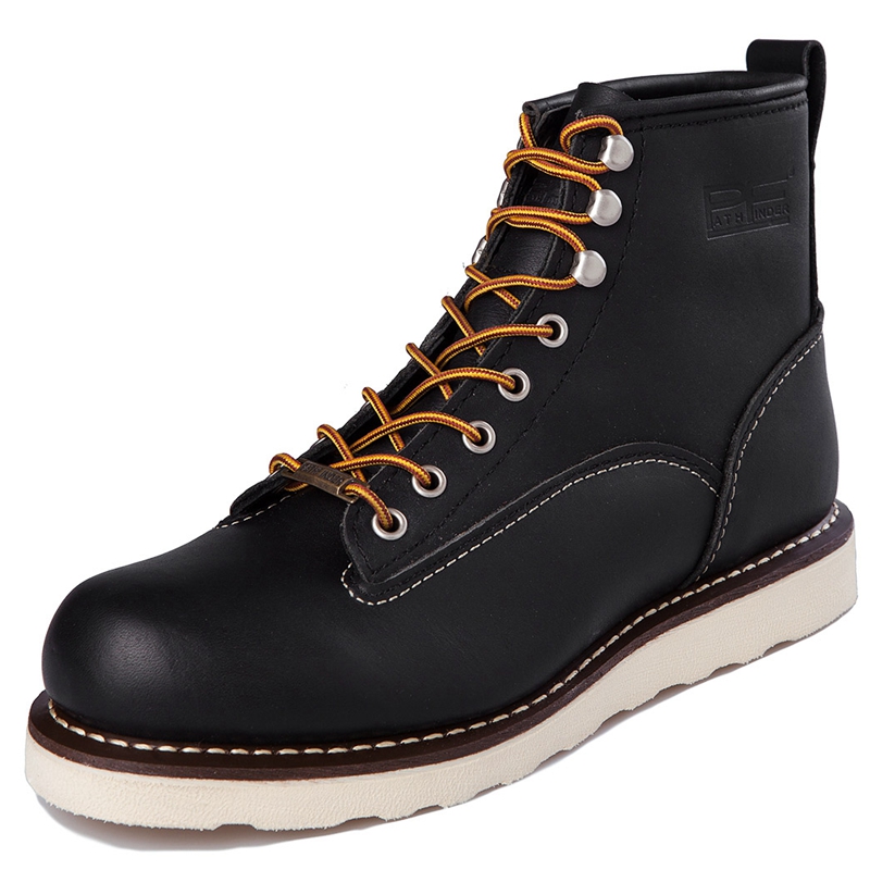 Herenmode Echt Leder Motorlaar - Work Boot Steel Toe recensie en prijs