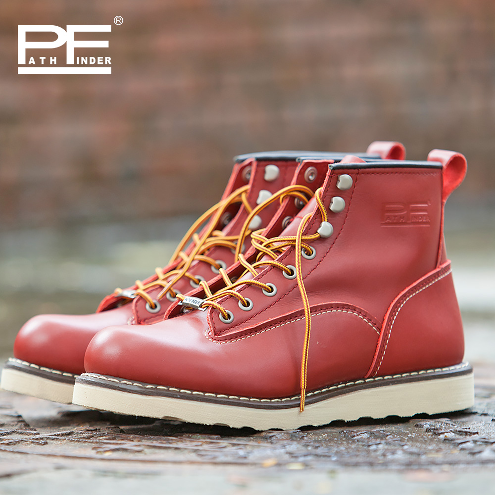 Herenmode Echt Leder Motorlaar - Work Boot Steel Toe recensie en prijs