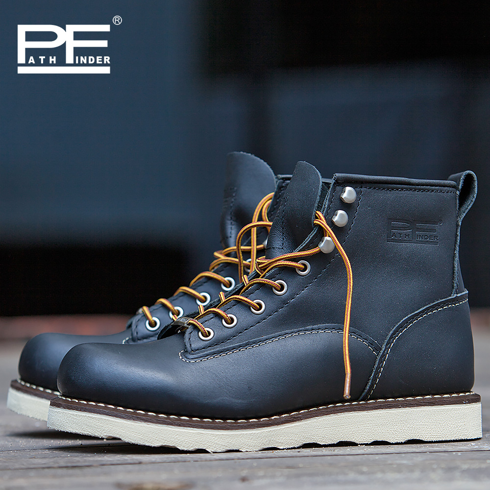 Herenmode Echt Leder Motorlaar - Work Boot Steel Toe recensie en prijs