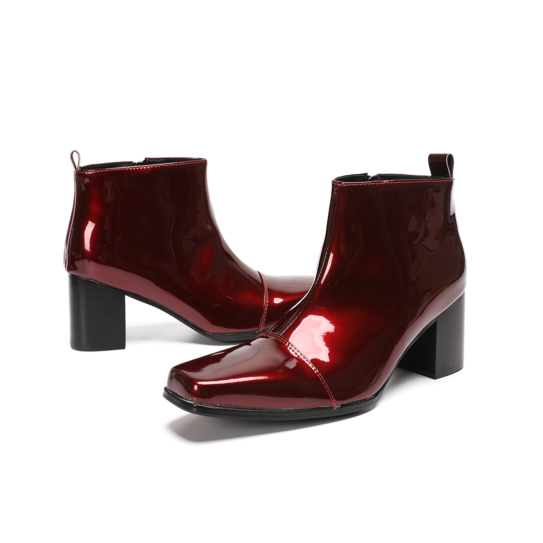 Mannelijke rode echtleren hoge - Men'S Shoes Zipper recensie en prijs