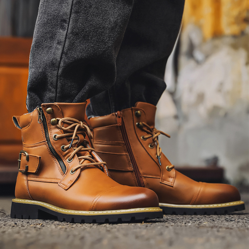 Kwaliteit Mannen Leren Laarzen - Men'S Shoes Zipper recensie en prijs