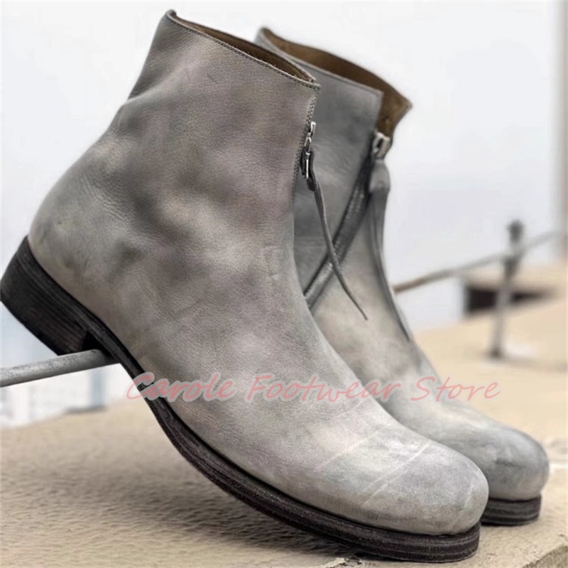 Britse stijl ronde neus dikke  - Men'S Shoes Zipper recensie en prijs