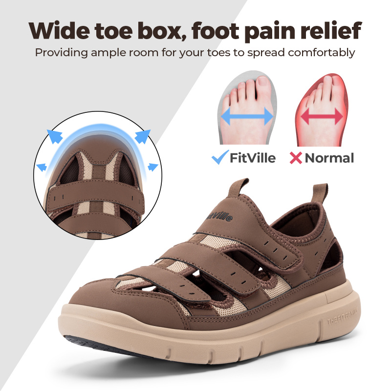 Zomer Heren Sandalen Verbrede  - Men'S Shoes Plantar Fasciitis recensie en prijs